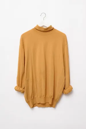 0018_MUSTARD YELLOW WOOL TURTLE KNIT