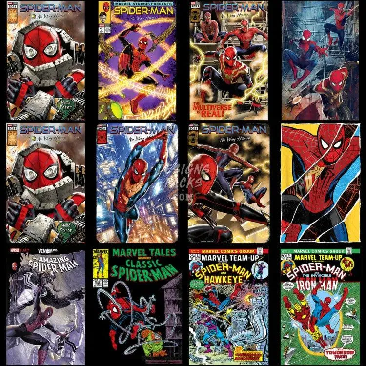 45 Movie Comics Hero Spider Designs Bundle PNG