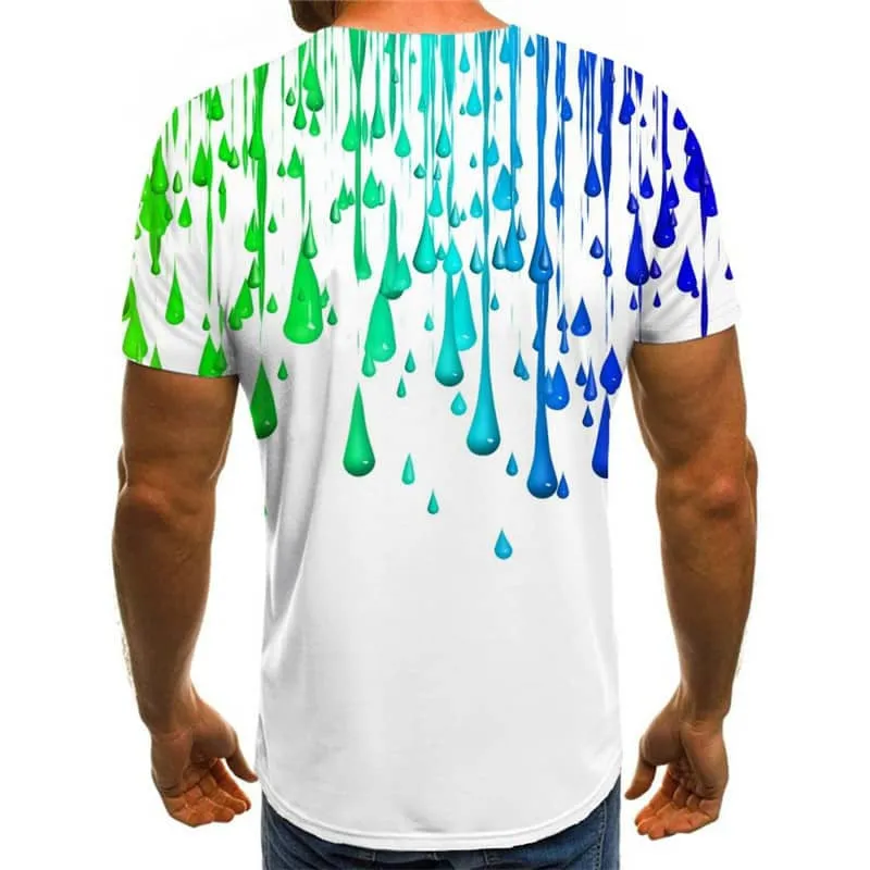 abstract tshirt  Cool personality  fun geometric colorful art men's Casual art costume