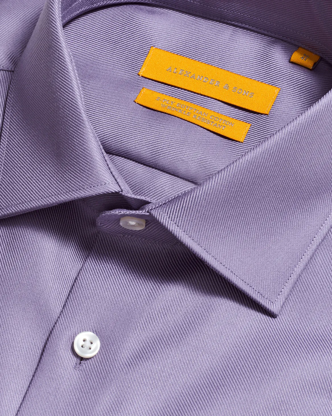 Alexander & Sons, Purple Twill, Long Sleeve Shirt