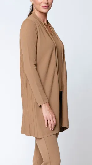 Amely Shawl Collar Mid-Length Cardigan - Mocha