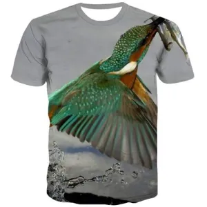 Animal T-shirt Men Bird Tshirts Casual Funny T-shirts 3d Street Tshirt Anime Harajuku T-shirts Graphic Short Sleeve Full Print