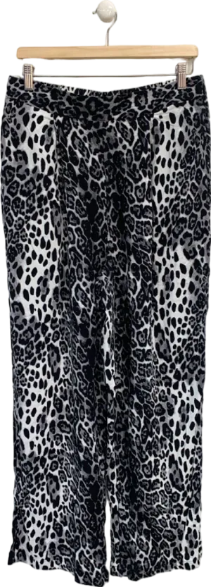 ASOS Black and White Leopard Print Trousers UK 12