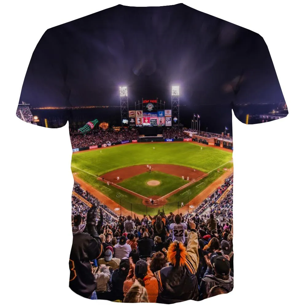 Baseball T shirts Men Stadium Tshirt Anime Game T-shirts 3d White T shirts Funny