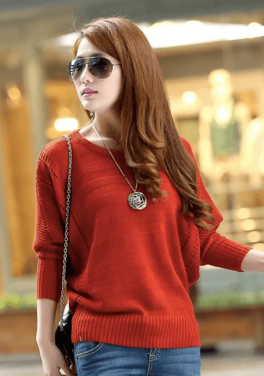 BATWING SLEEVES PULLOVER