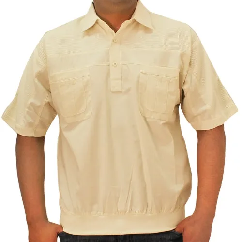 Big and Tall Palmland S/S 4 pocket Woven Banded Bottom Shirt - 6030-200BT