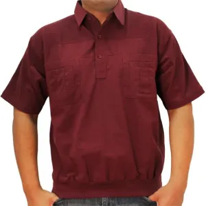 Big and Tall Palmland S/S 4 pocket Woven Banded Bottom Shirt - 6030-200BT