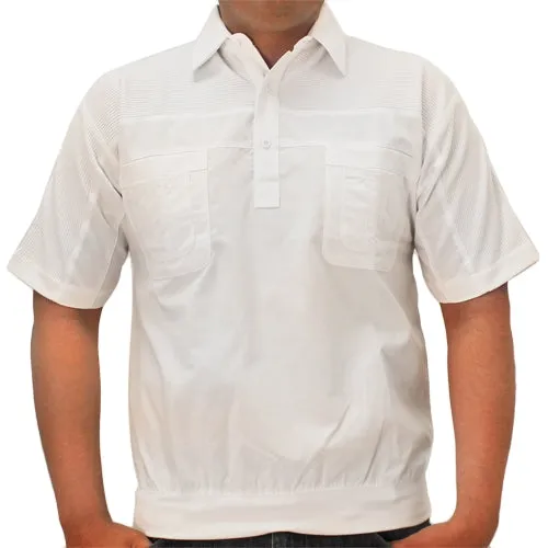 Big and Tall Palmland S/S 4 pocket Woven Banded Bottom Shirt - 6030-200BT