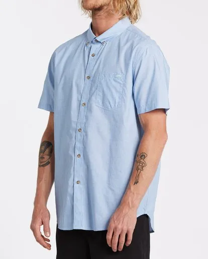 Billabong All Day Short Sleeve Shirt-Light Blue