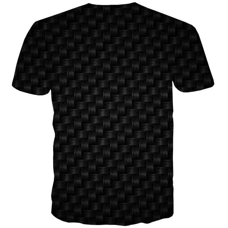 black weave t shirts top tee special texture art costume men Casual different