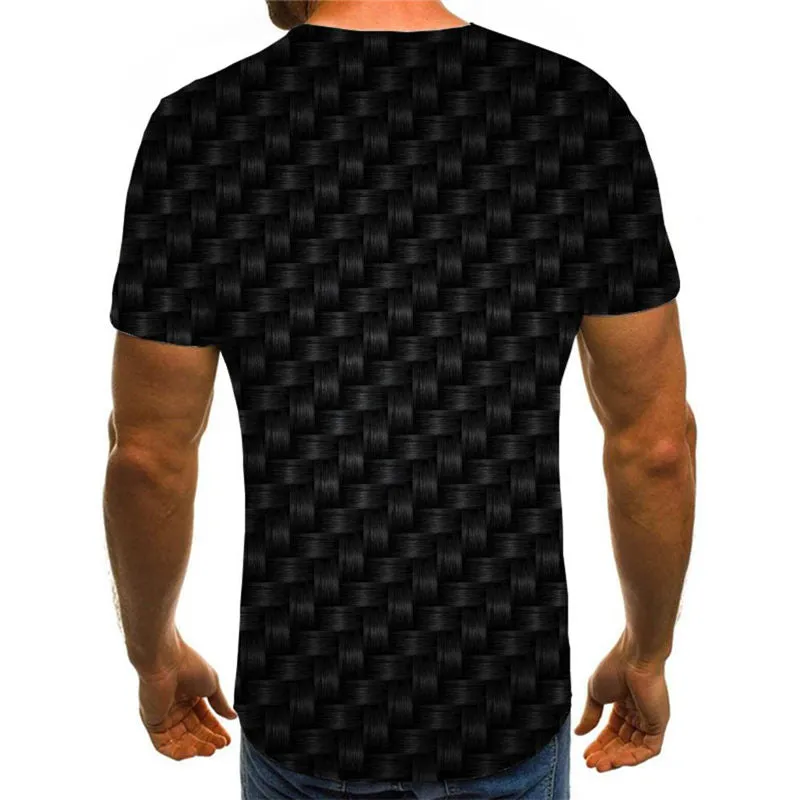 black weave t shirts top tee special texture art costume men Casual different