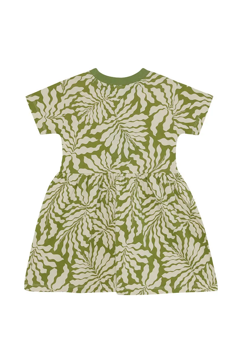 Bonds Kids Tee Dress - Sunshine Tropics Sage