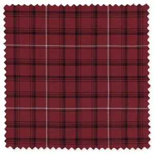 Burgundy Broadcloth Tartan