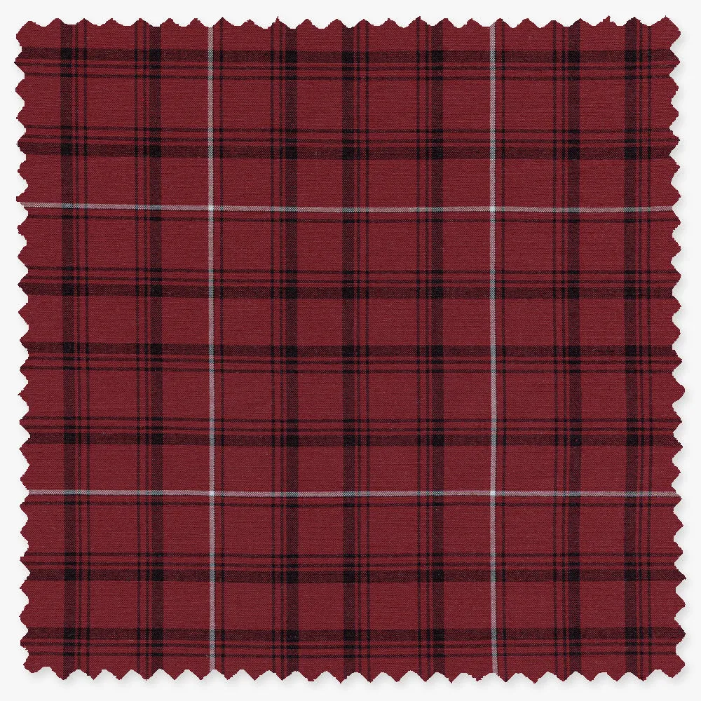 Burgundy Broadcloth Tartan