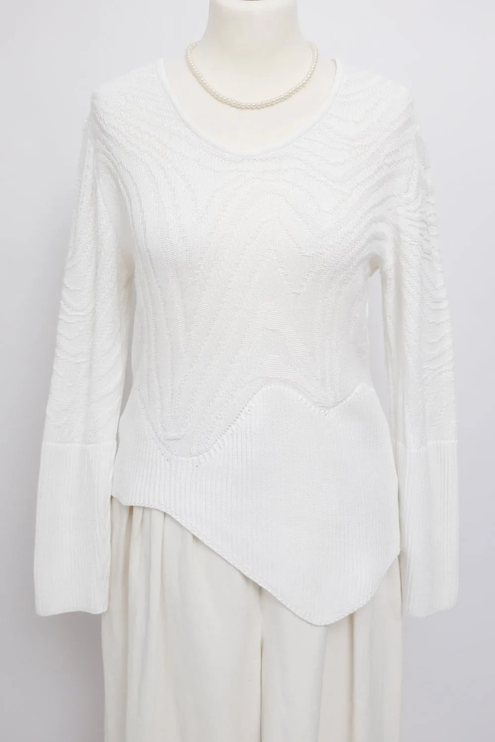 CARLO COLUCCI WHITE WAVE SUMMER SWEATER