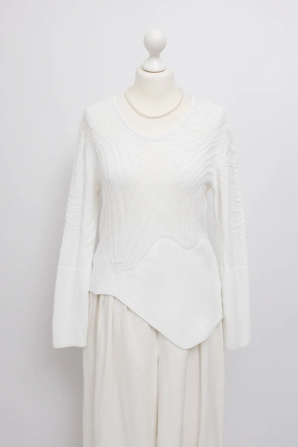 CARLO COLUCCI WHITE WAVE SUMMER SWEATER