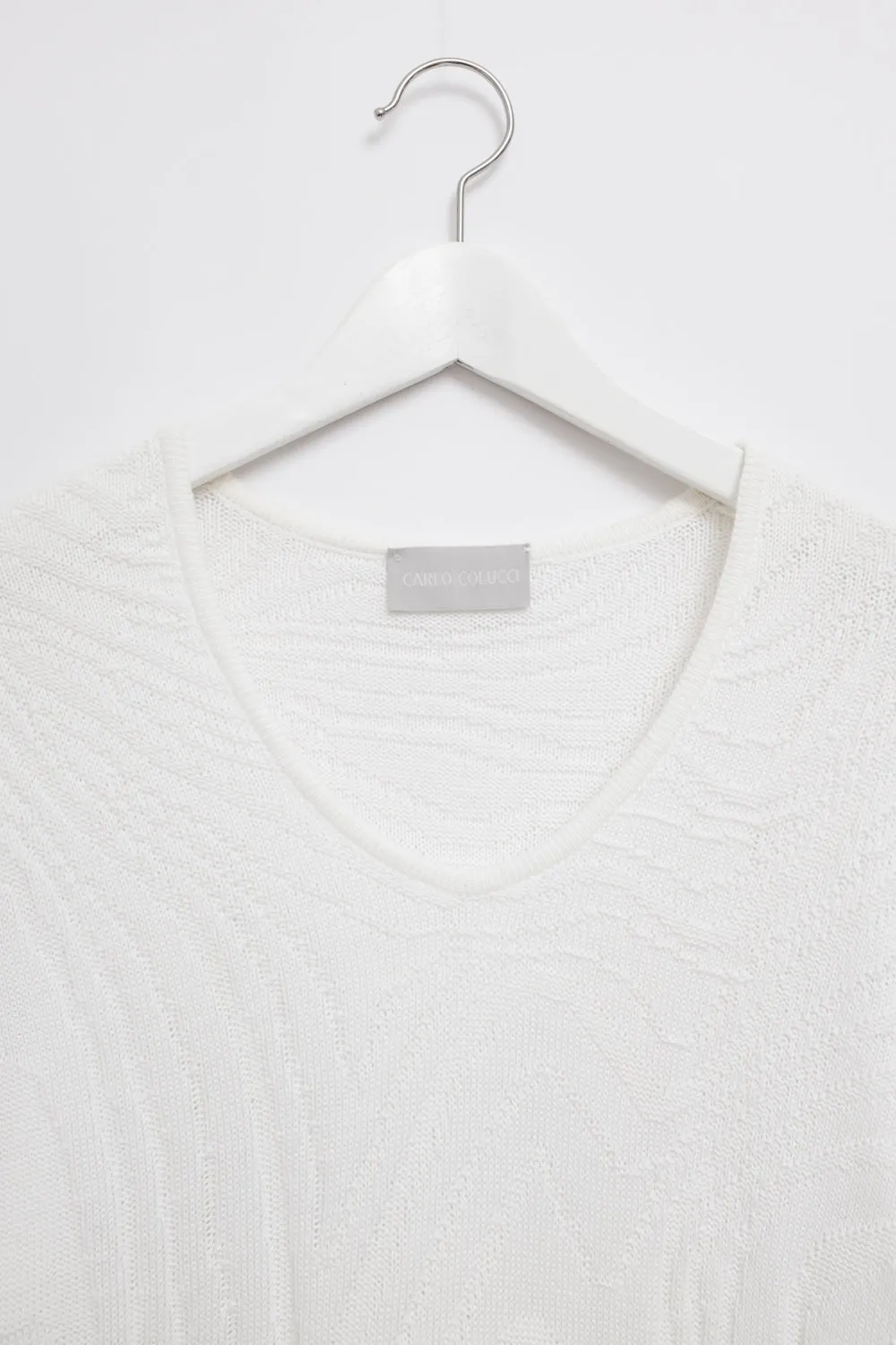 CARLO COLUCCI WHITE WAVE SUMMER SWEATER