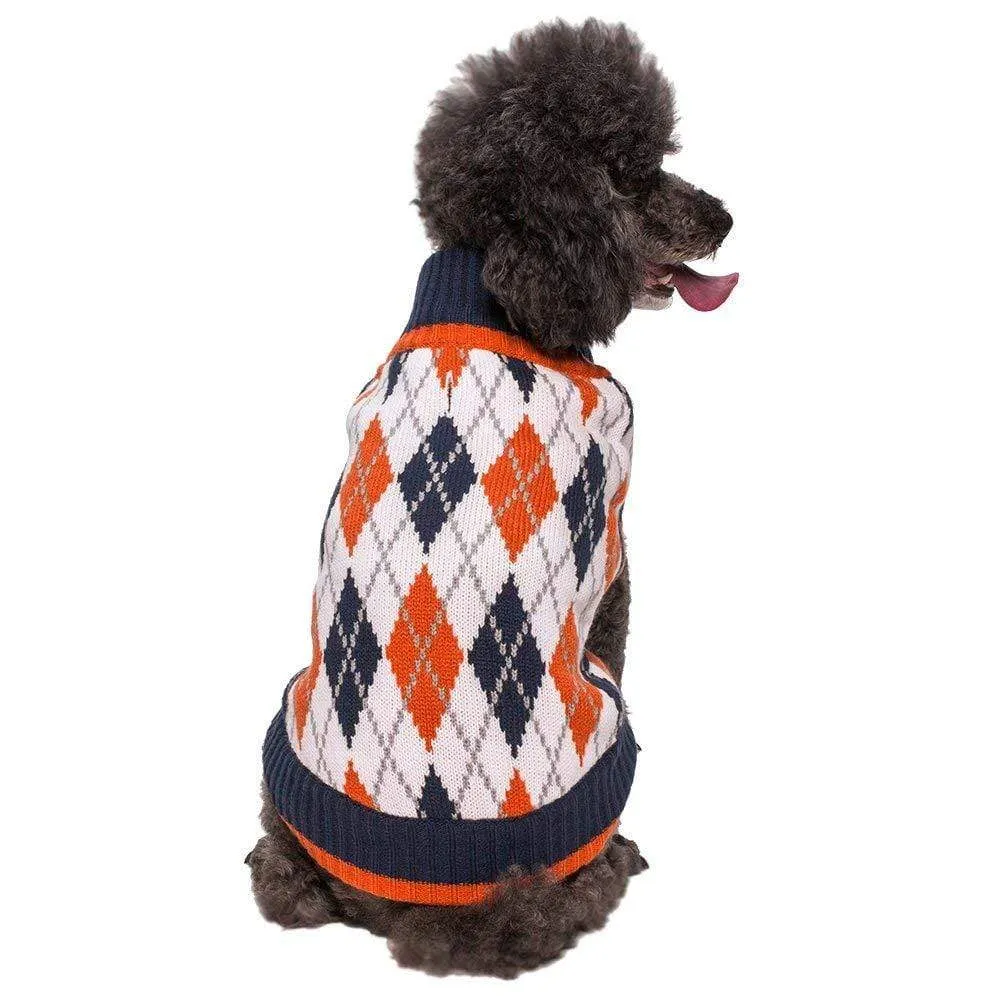 Chic Argyle All Over Dog Sweater