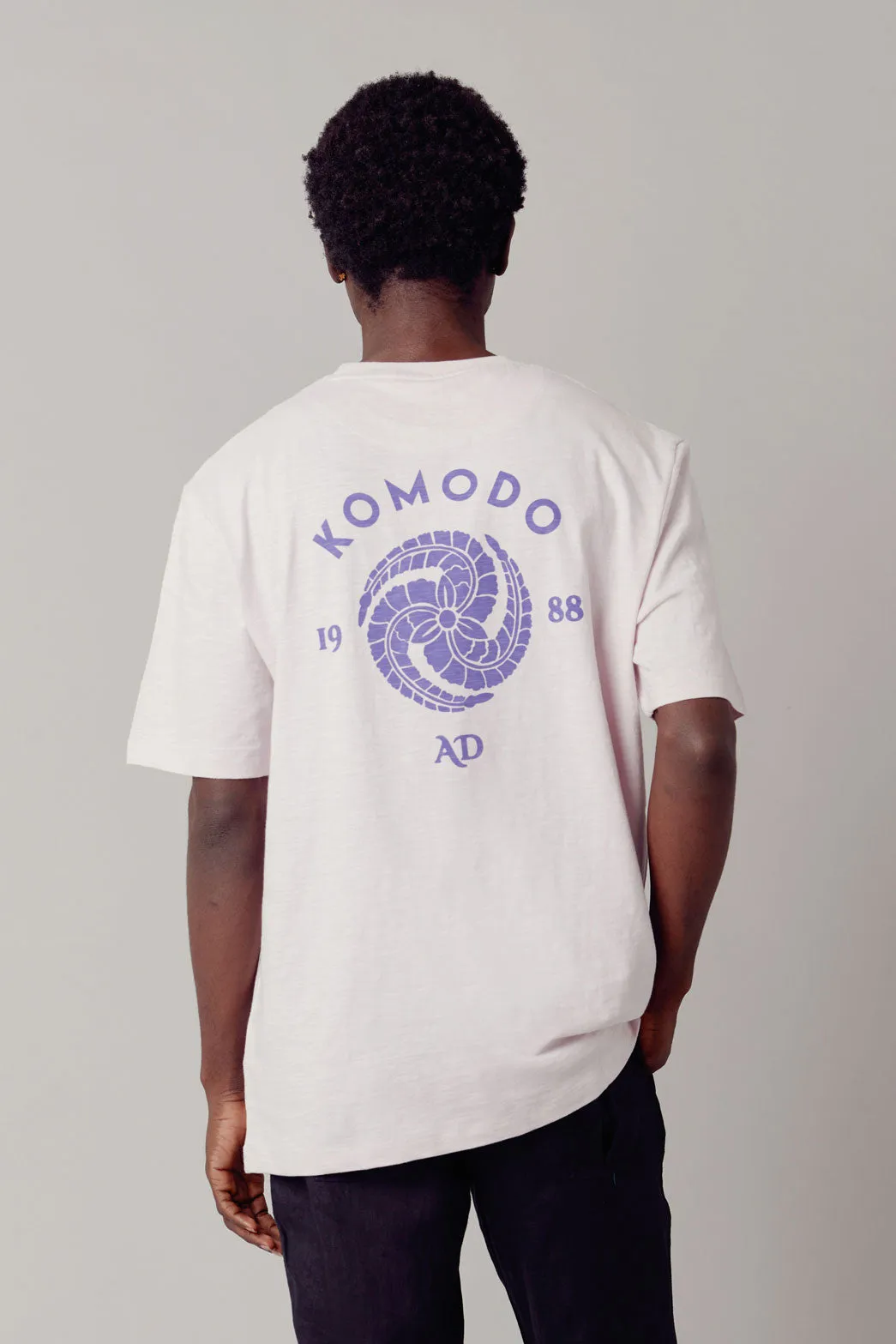 Crest Tee Organic Cotton Lavender Pink