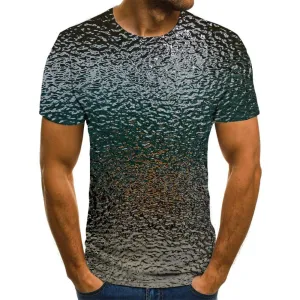 Dark green water ripples shirt Funny 3D t shirt special texture Cool art costume different men