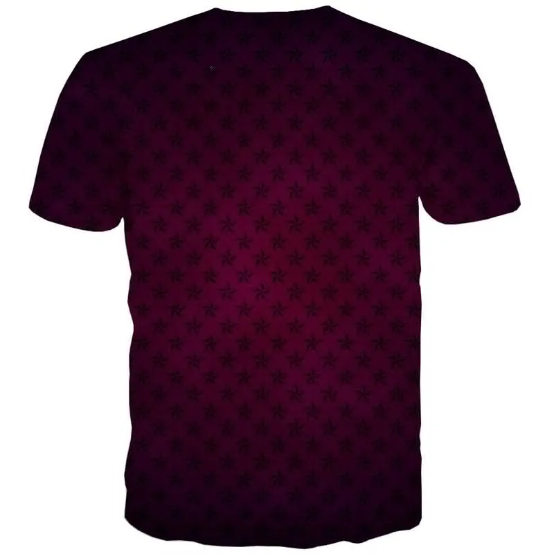 Deep fuchsia  pentagram texture tshirts 3D tshirt special texture art costume different man Cool