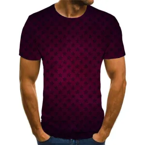 Deep fuchsia  pentagram texture tshirts 3D tshirt special texture art costume different man Cool