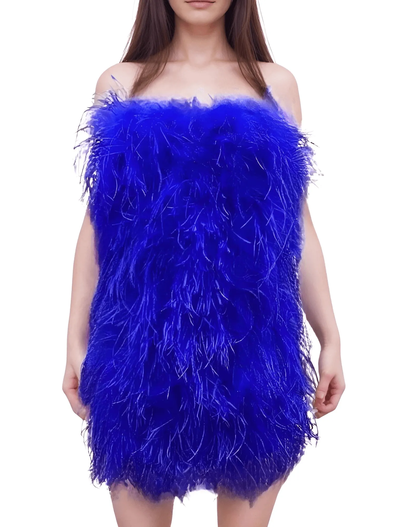 Elegant 100% Ostrich Feather Mini Dresses - In 11 Colors!