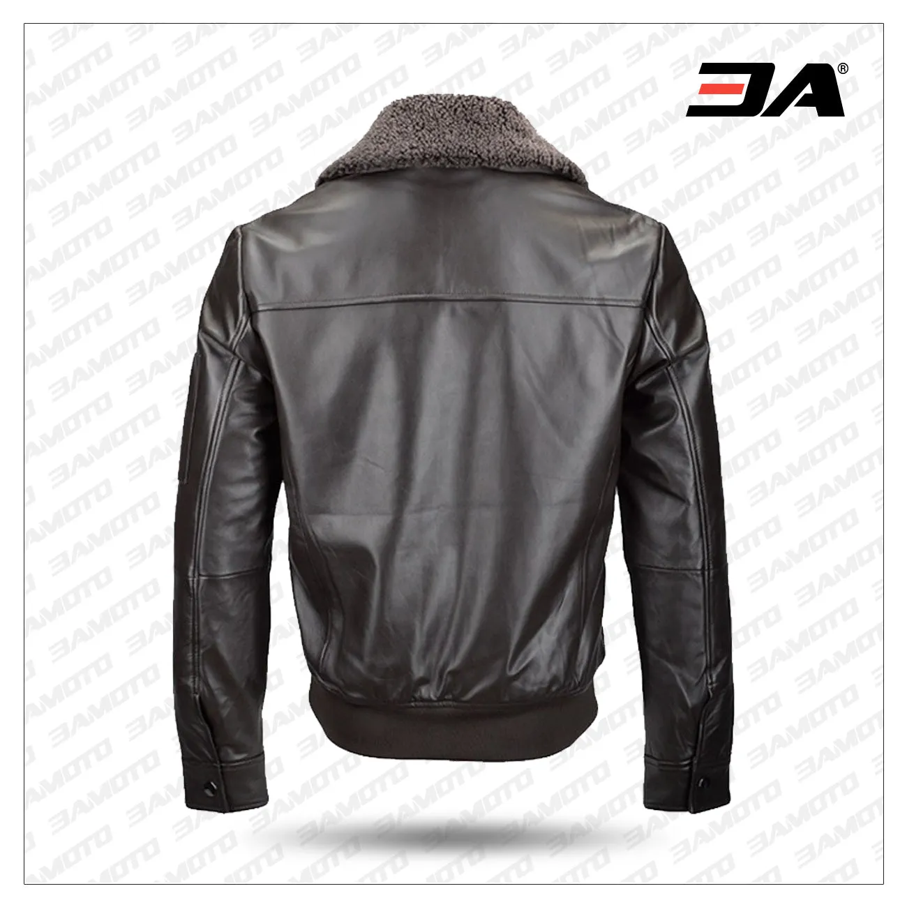 Fashion Men Shearling Leather Jacket