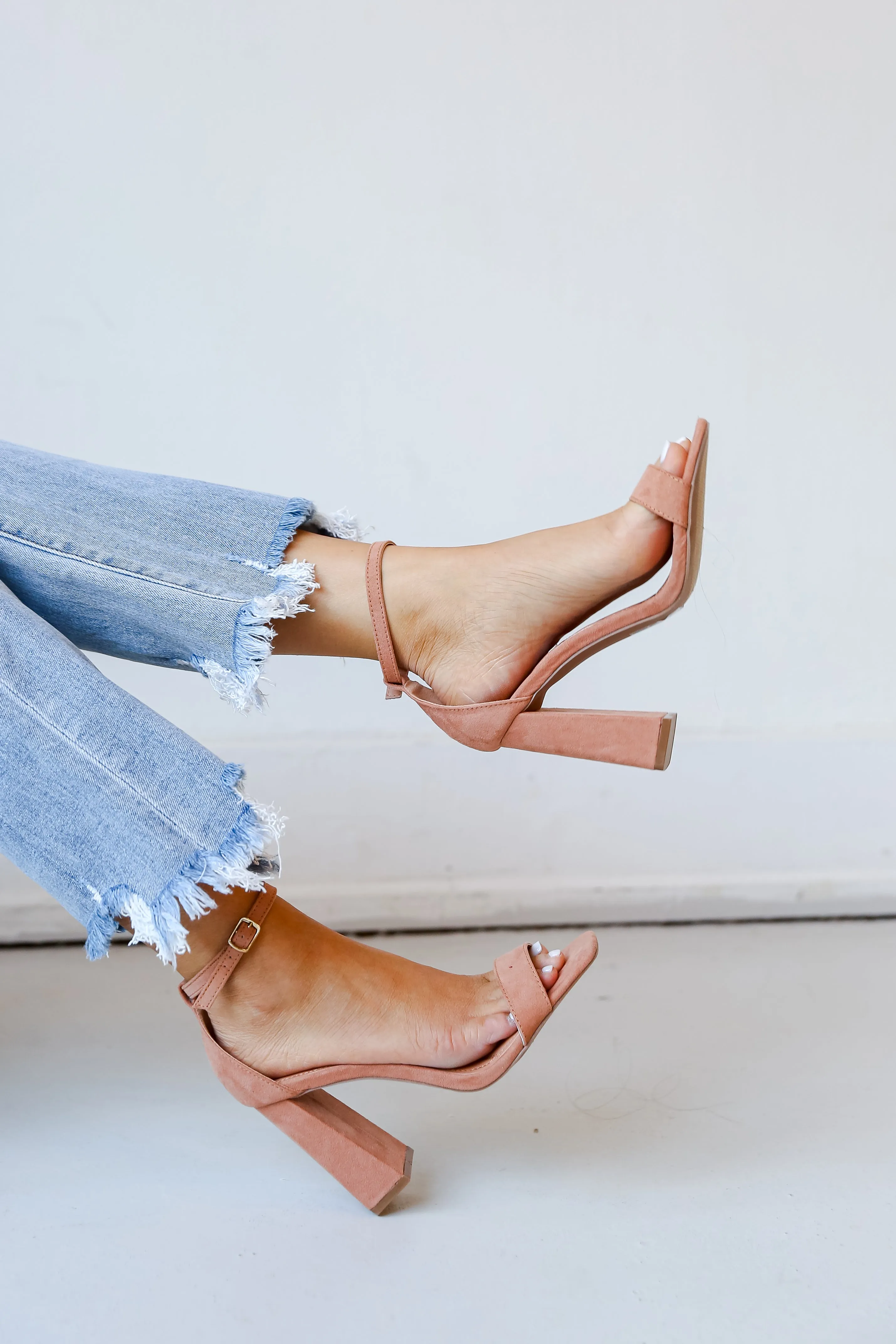 FINAL SALE - Looking Ahead Nude Ankle Strap Heels - DU DEAL