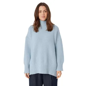 Frydah Cotton Mix Jumper in Blue Fog