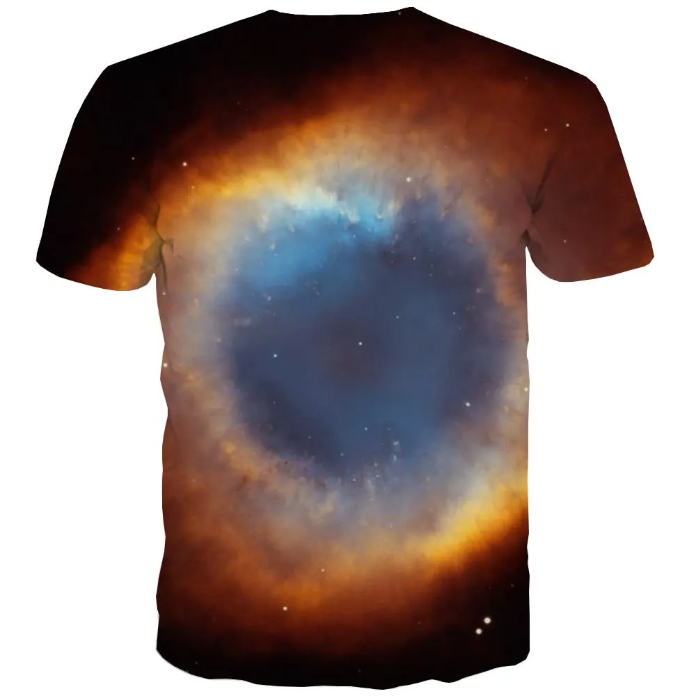 Galaxy T-shirt Men Planet Tshirts Casual Starry Sky T-shirts Graphic Colorful Tshirts Novelty Harajuku Tshirt Anime