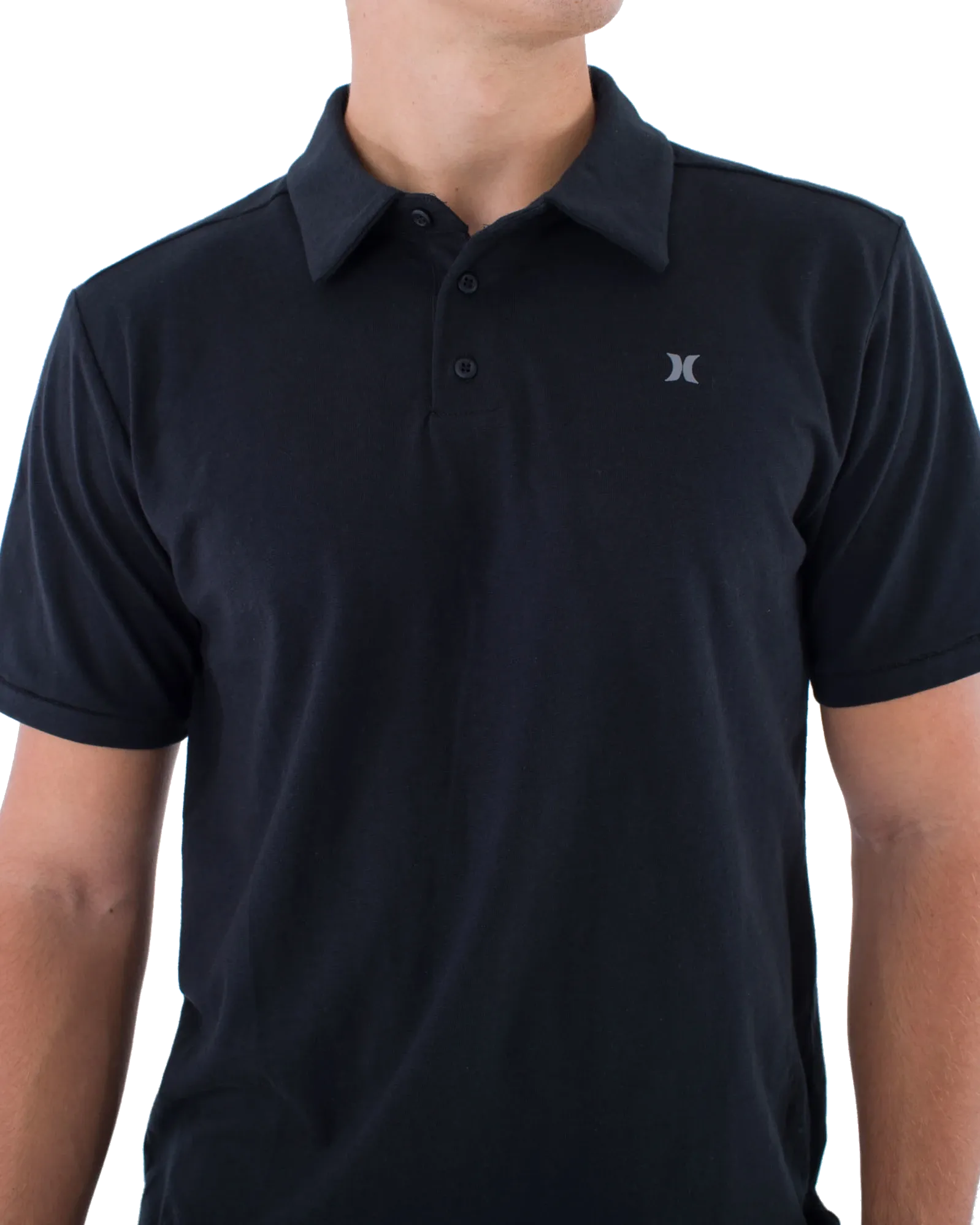 H2O-Dri Ace Slub Polo Shirt in Black