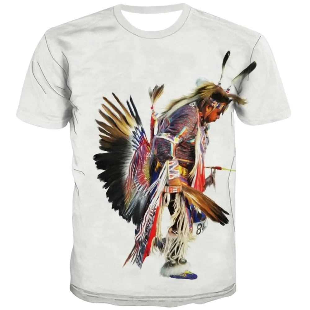 Indians T shirts Men Grassland T-shirts 3d Sunset T-shirts Graphic War Tshirt Printed