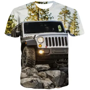 Jeep T shirts Men Offroad T-shirts Graphic car T-shirts 3d Short Sleeve