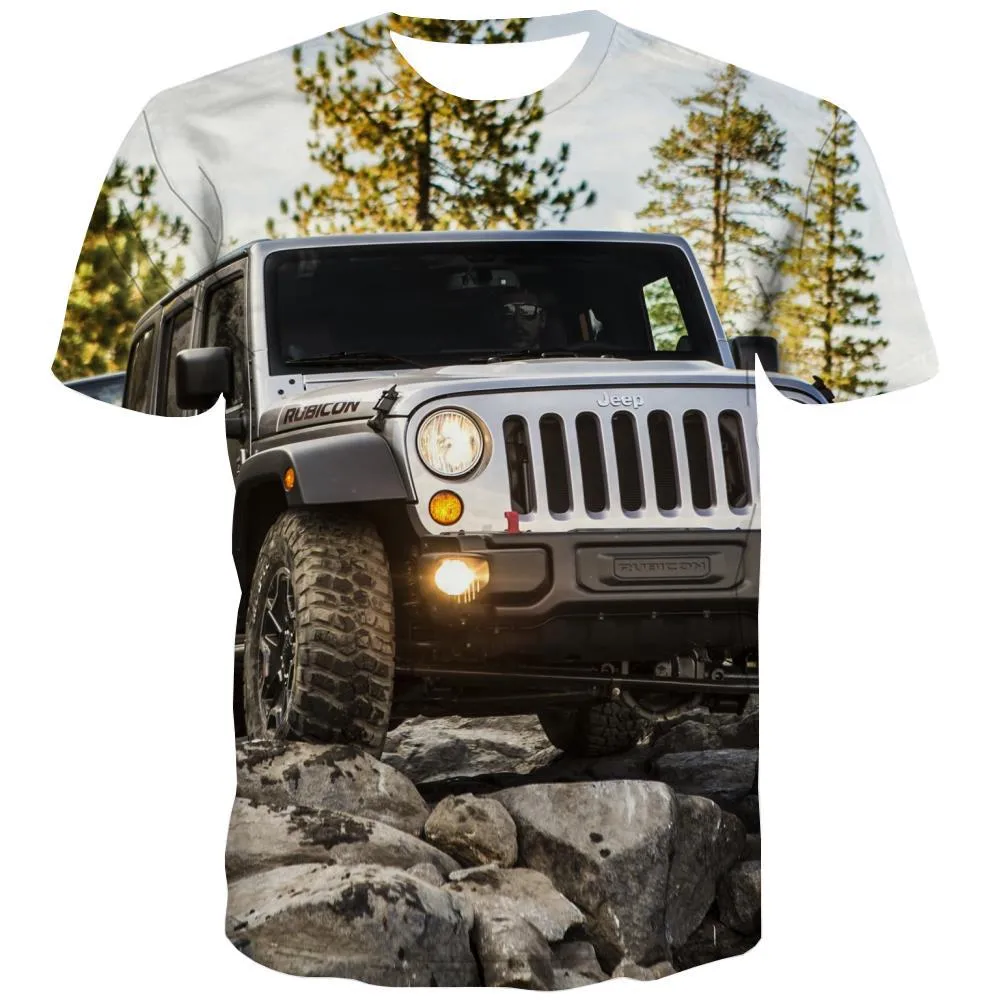 Jeep T shirts Men Offroad T-shirts Graphic car T-shirts 3d Short Sleeve