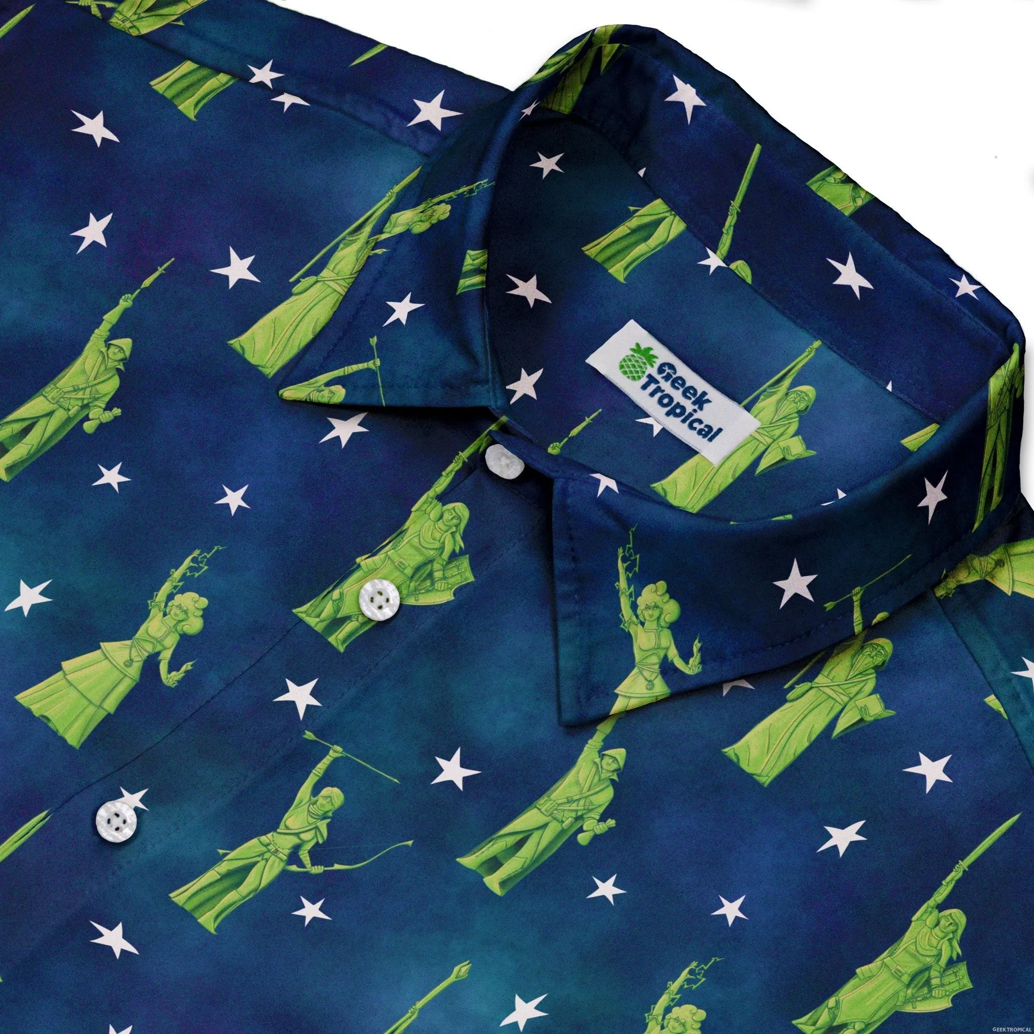 Lady Liberty Dnd Class Button Up Shirt