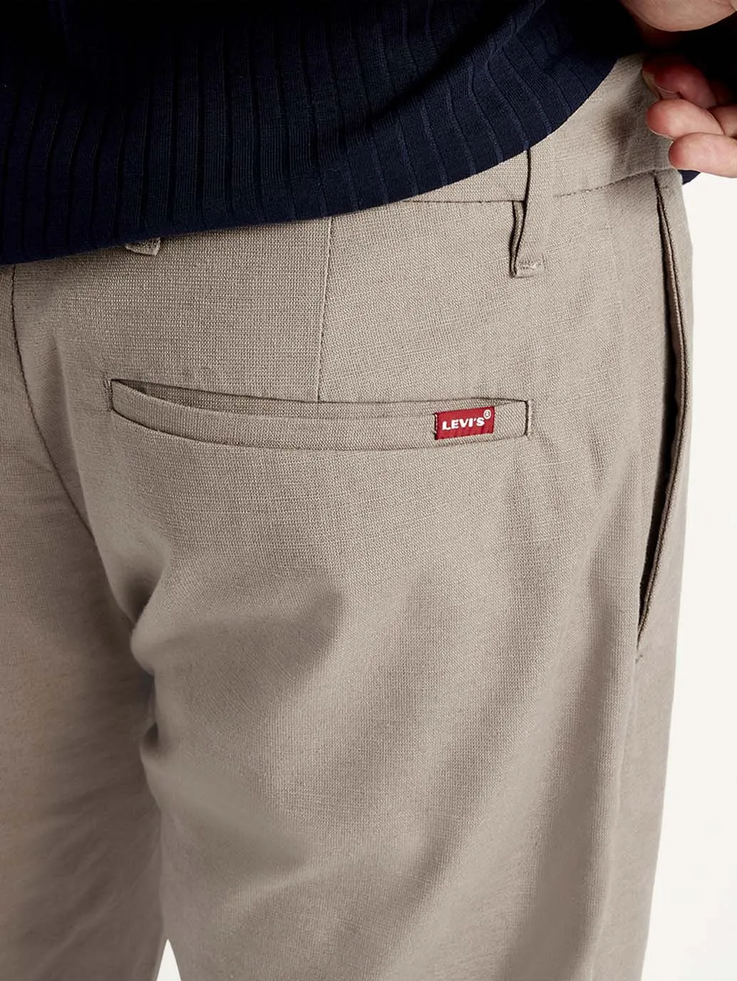 Men's Light Brown Tapered Trousers