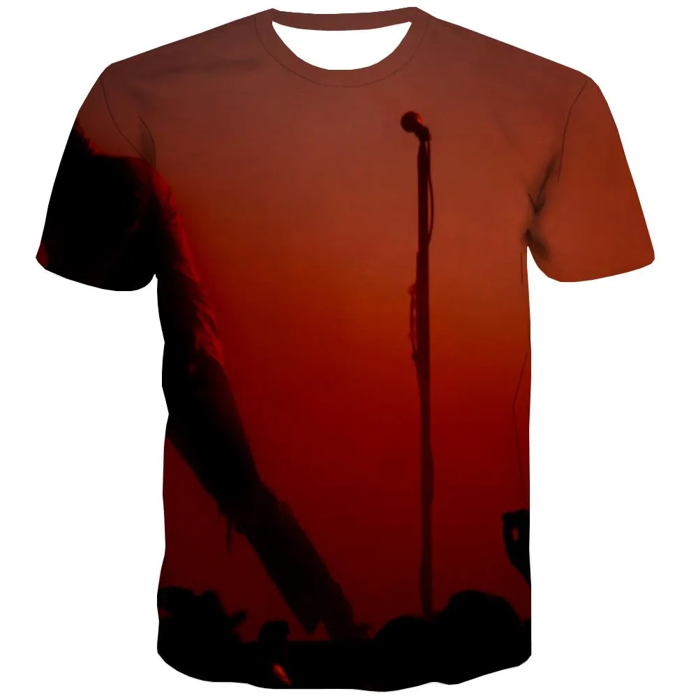 Music T shirts Men Instrument T-shirts Graphic Retro Tshirts Casual Electronic T shirts Funny