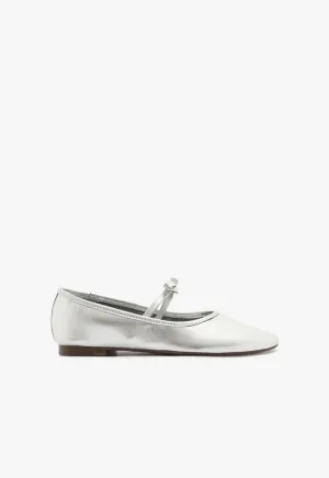 Nancy Metallic Leather Flat