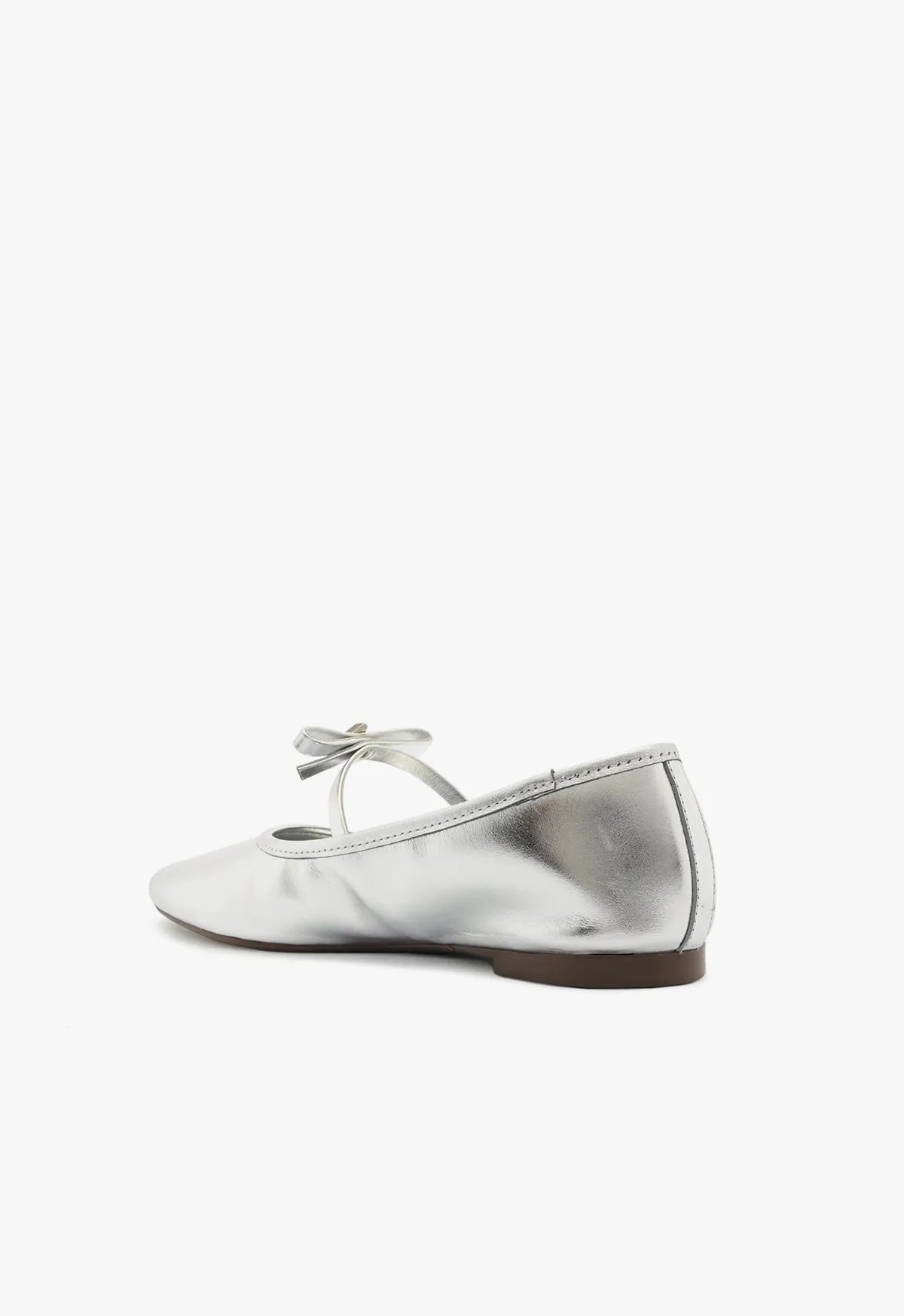 Nancy Metallic Leather Flat