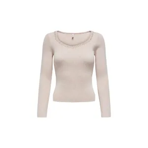 Only Beige Viscose Sweater