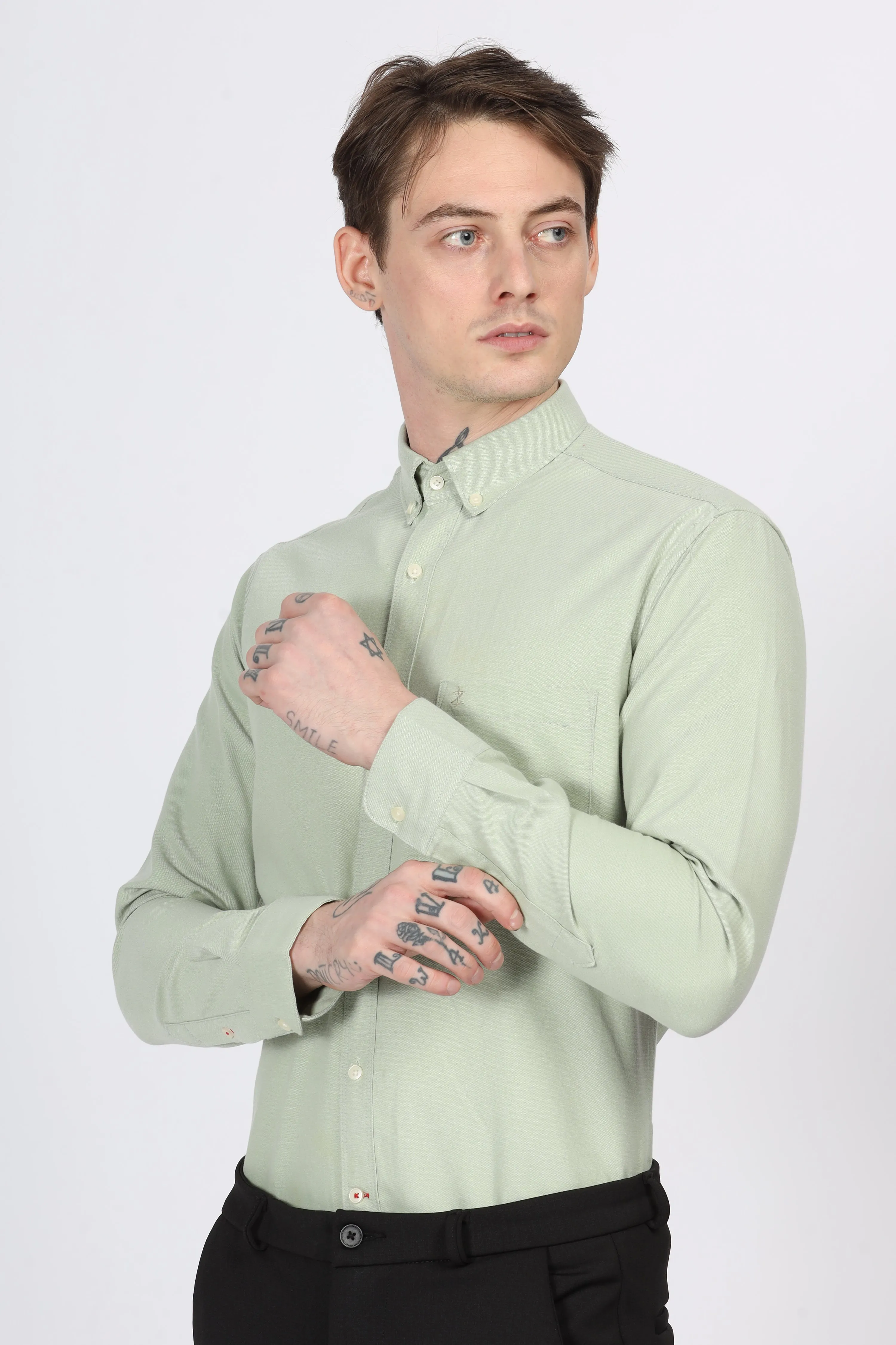 Oxford Green Formal Shirt