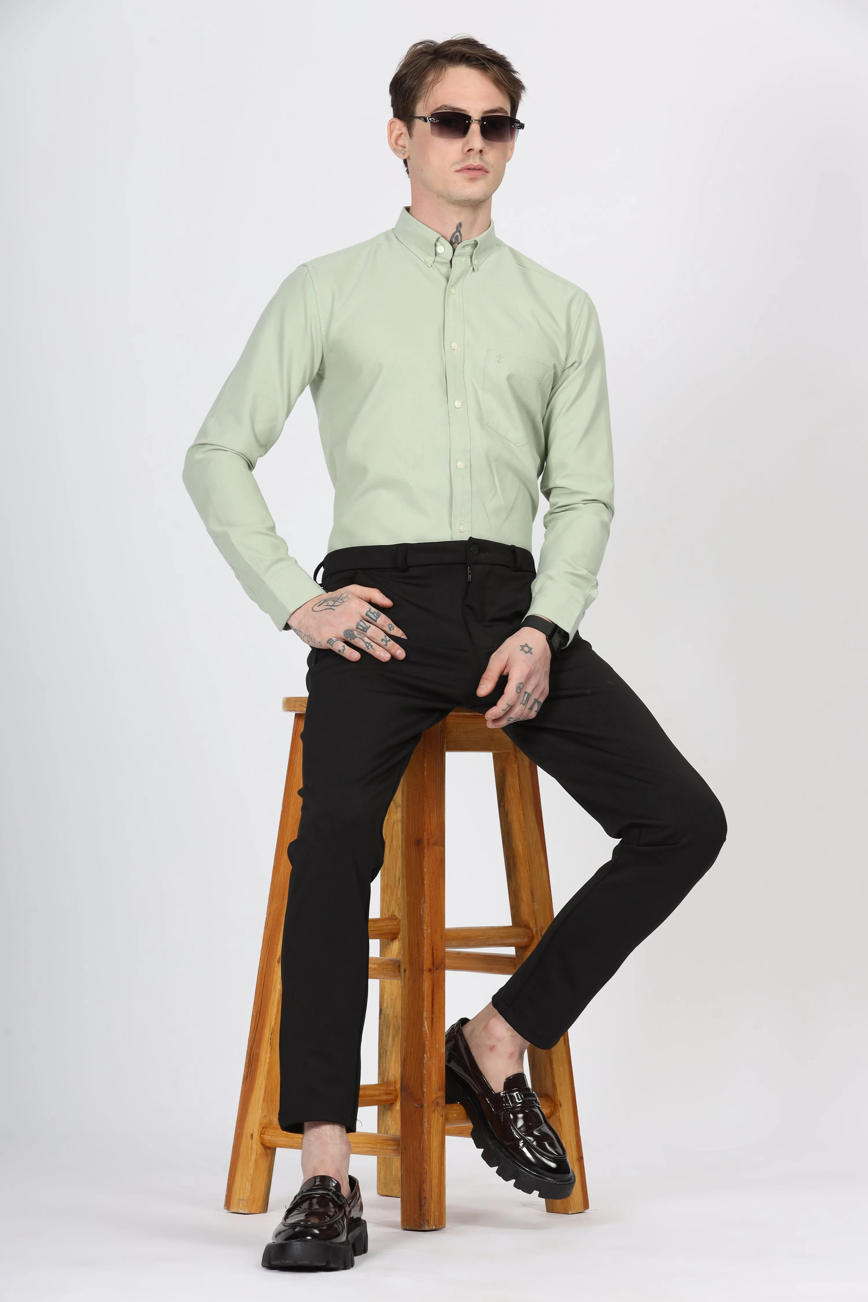 Oxford Green Formal Shirt