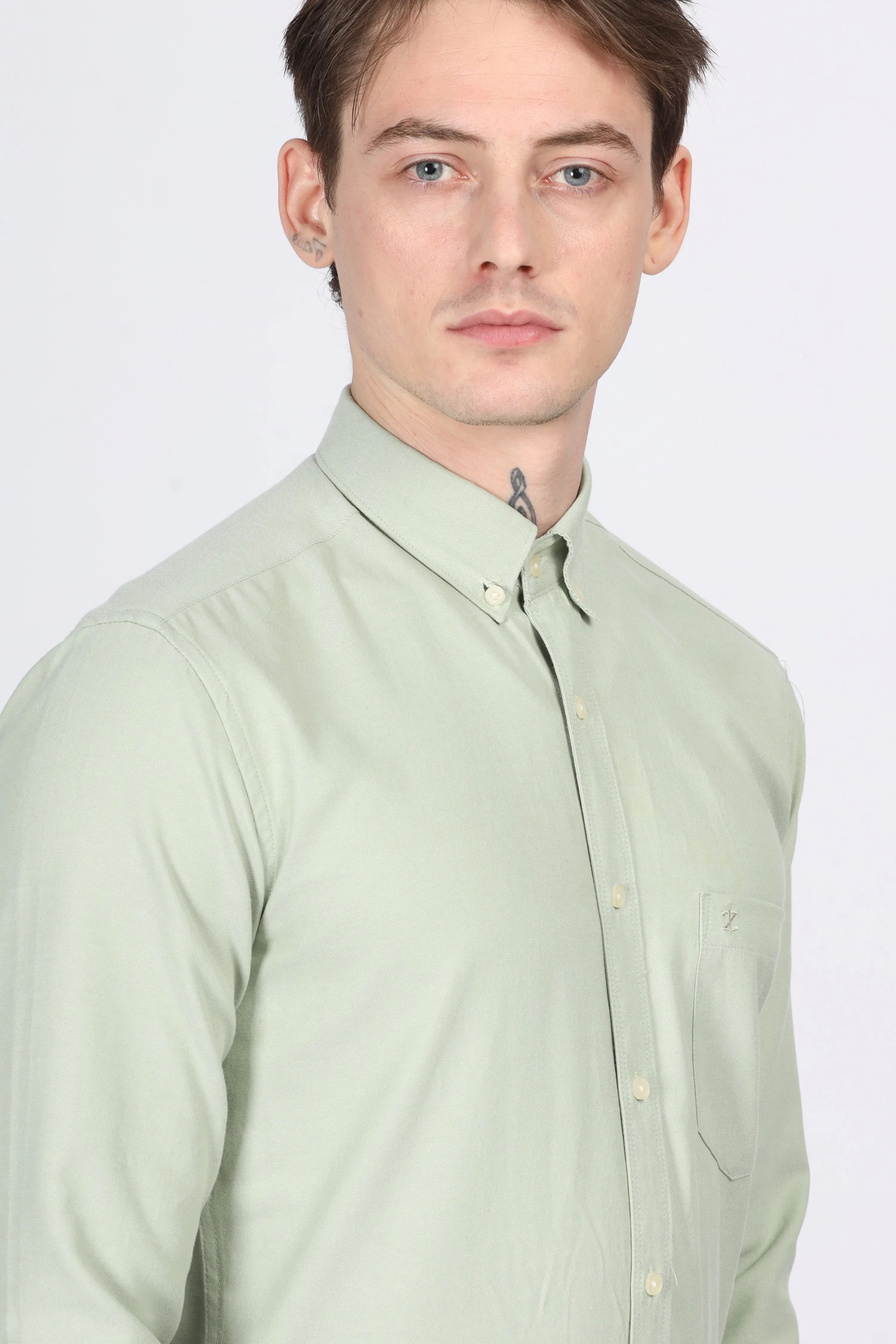 Oxford Green Formal Shirt