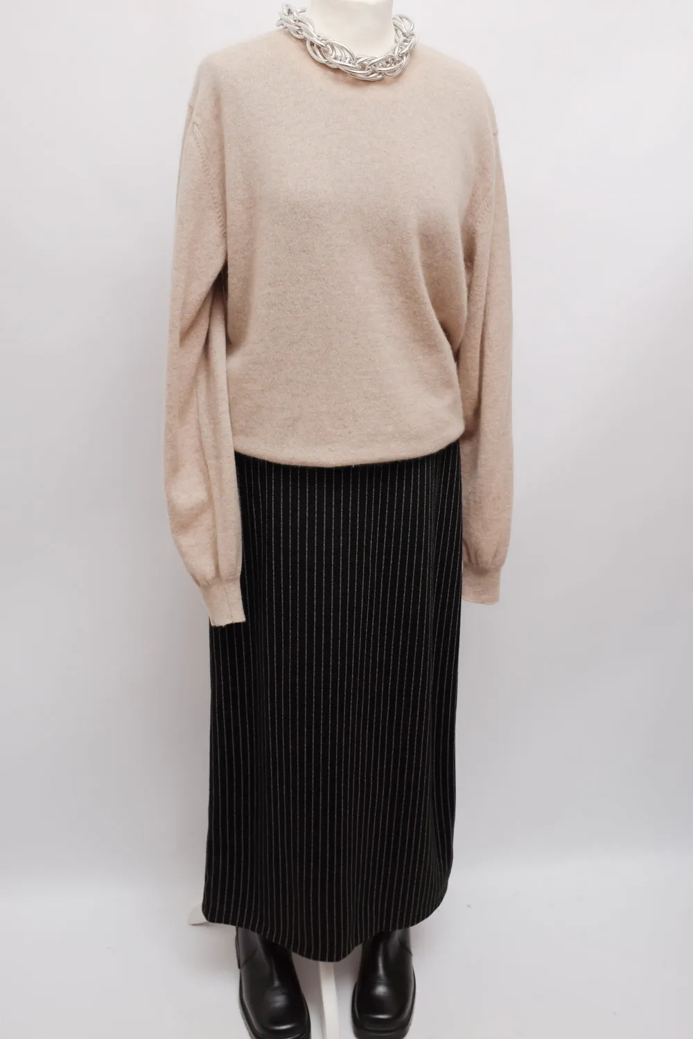 PURE CASHMERE ITALY BEIGE OVERSIZE SWEATER