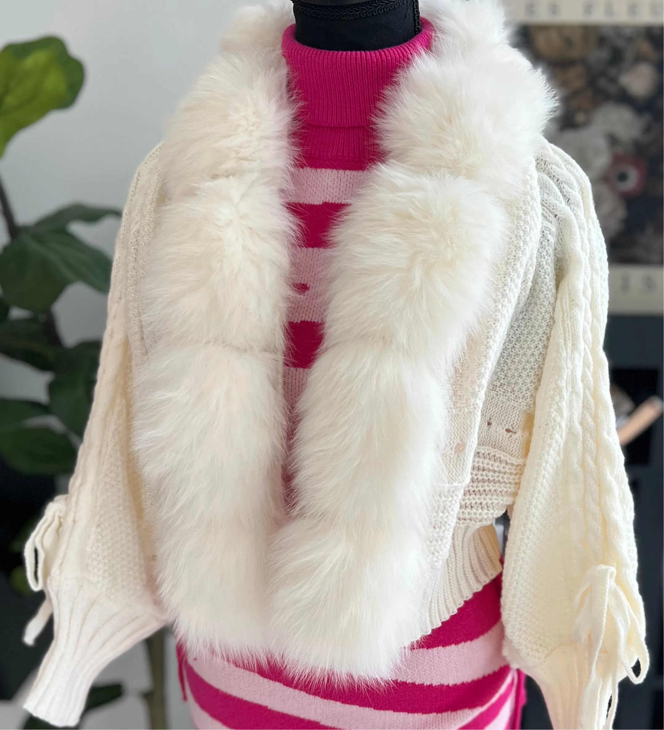 "Berlin" cardigan with Fox Fur