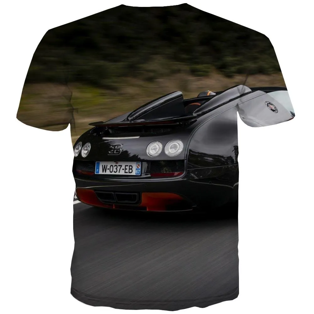 Racing Car T shirts Men Metal T-shirts 3d City T shirts Funny Gray Tshirts Novelty Retro T-shirts Graphic