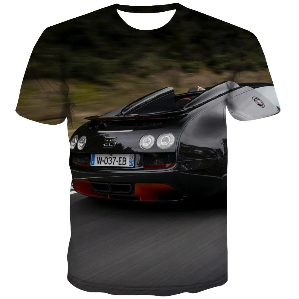 Racing Car T shirts Men Metal T-shirts 3d City T shirts Funny Gray Tshirts Novelty Retro T-shirts Graphic