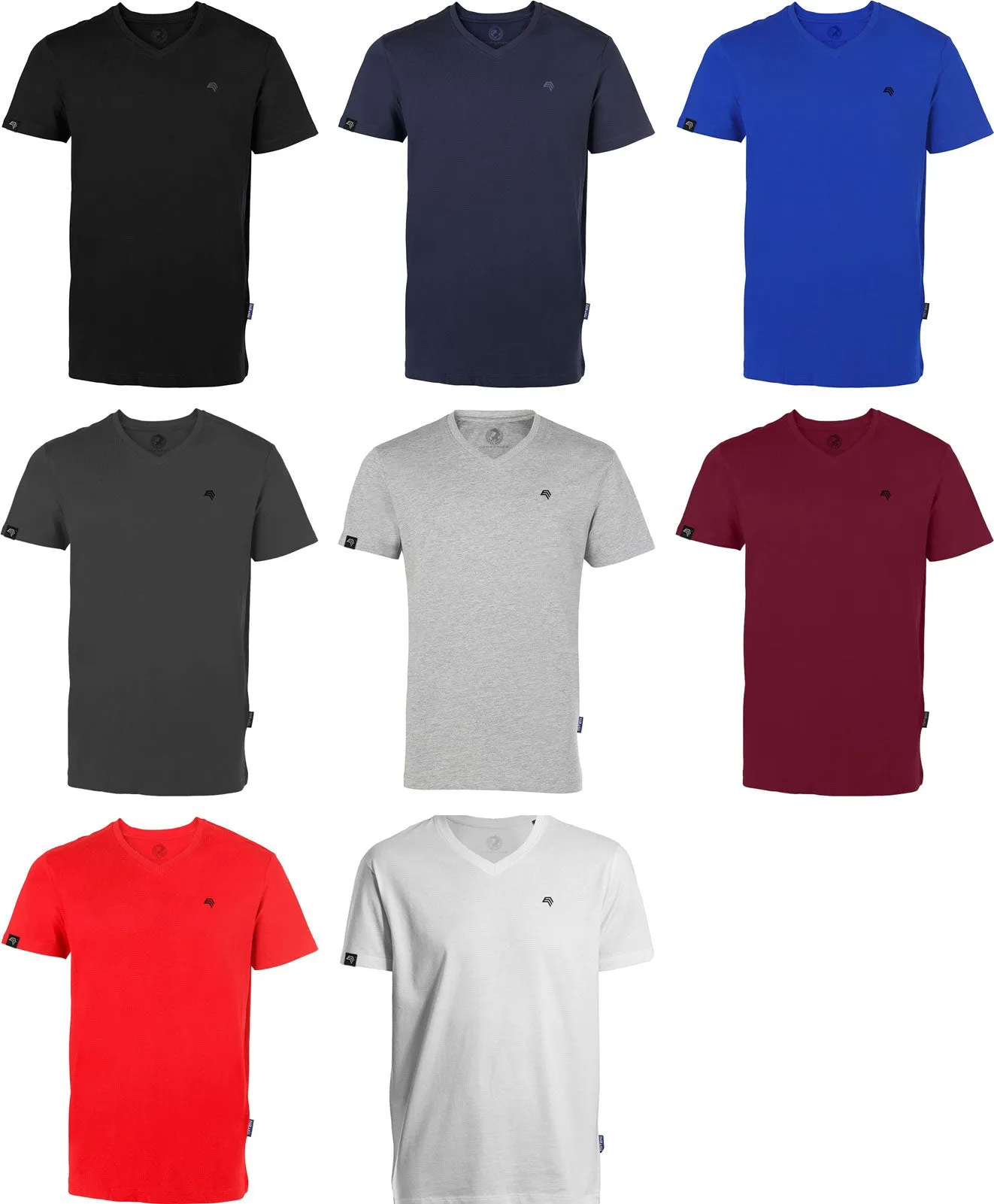 RMH 0102 ― Herren Luxury Bio-Baumwolle V-Neck T-Shirt - Rot