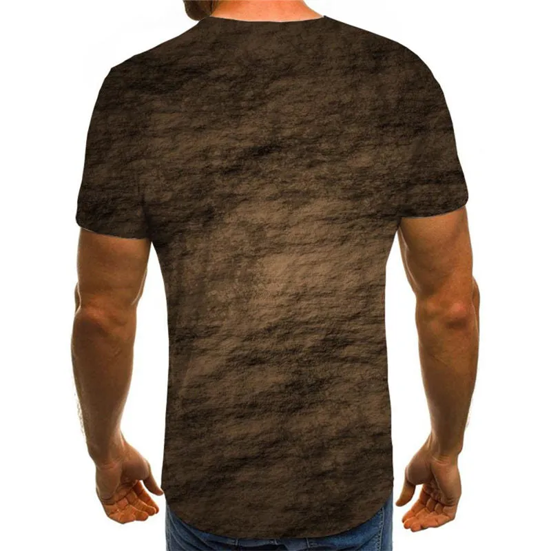 Rock texture t shirt Casual shirt 3D special texture art costume man different Cool